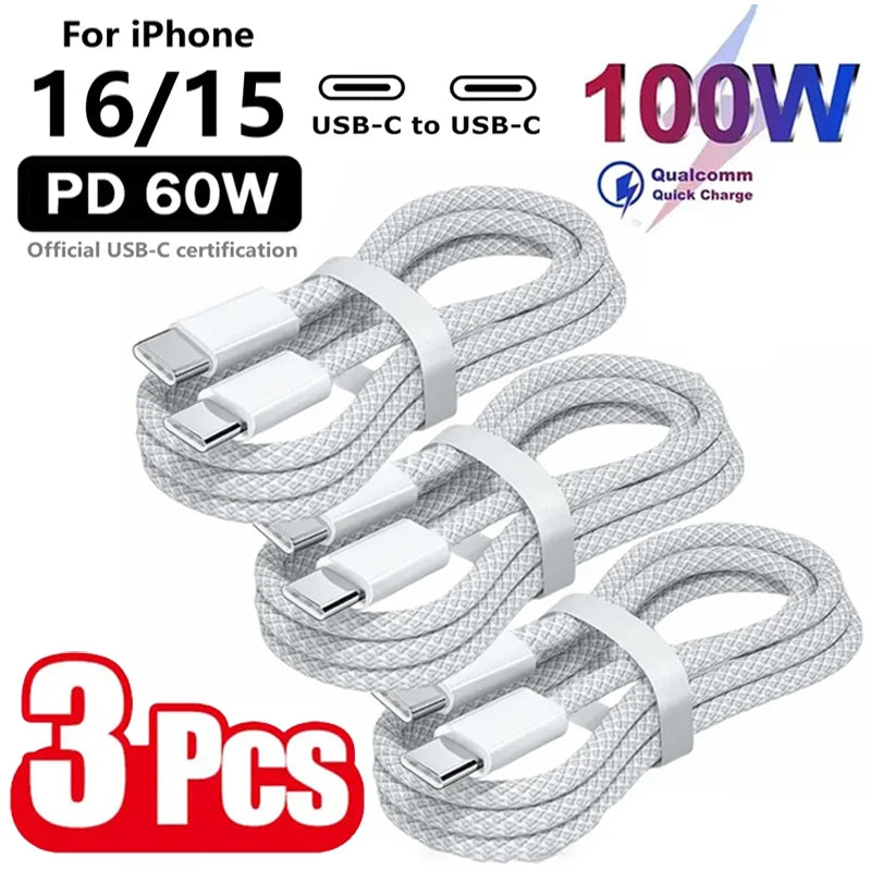 3PCS USB C Cable to USB C