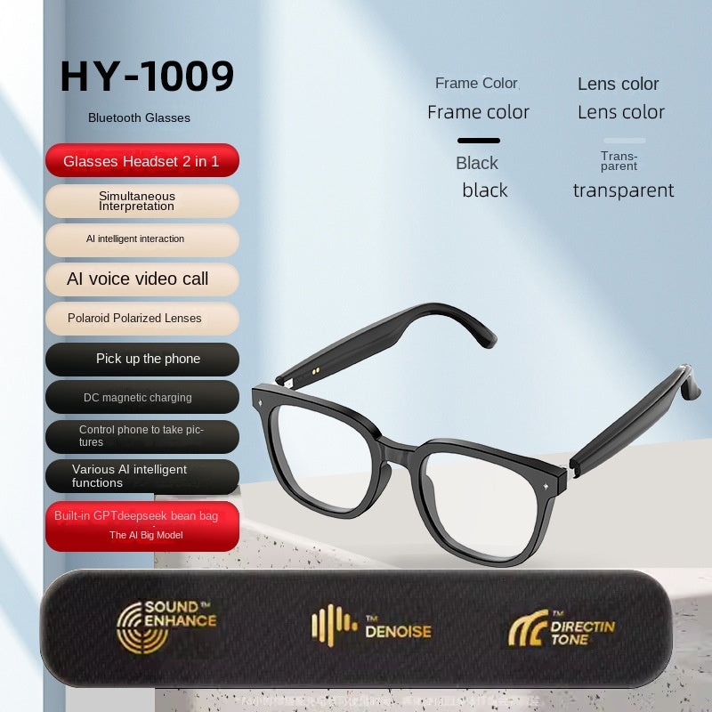 AI Smart Sunglasses – Bluetooth, Real-Time Translation & Open-Ear Audio