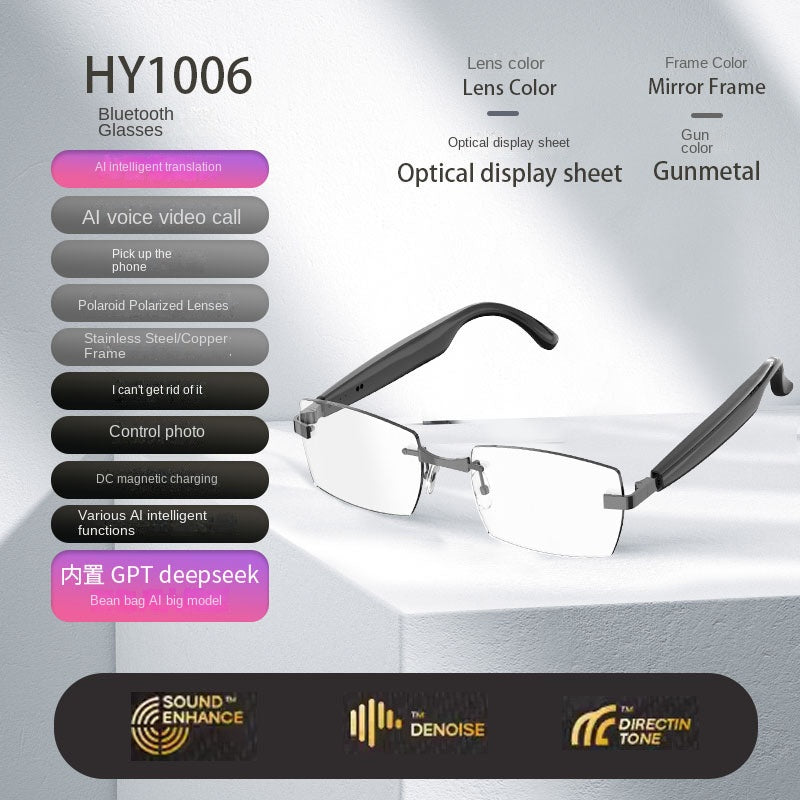 AI Smart Sunglasses – Bluetooth, Real-Time Translation & Open-Ear Audio