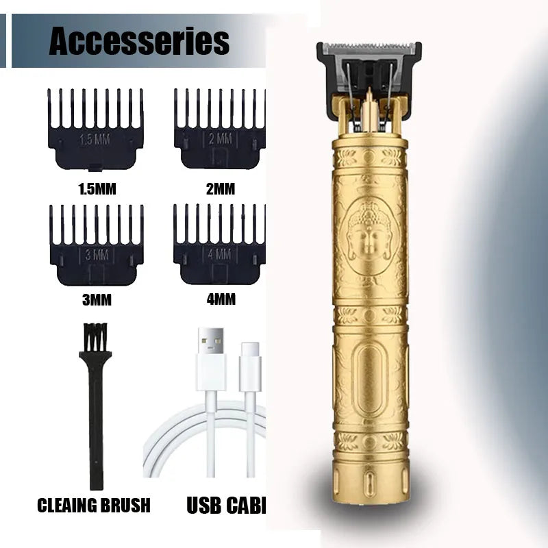 Vintage T9 Rechargeable Hair Clipper & Trimmer for Men