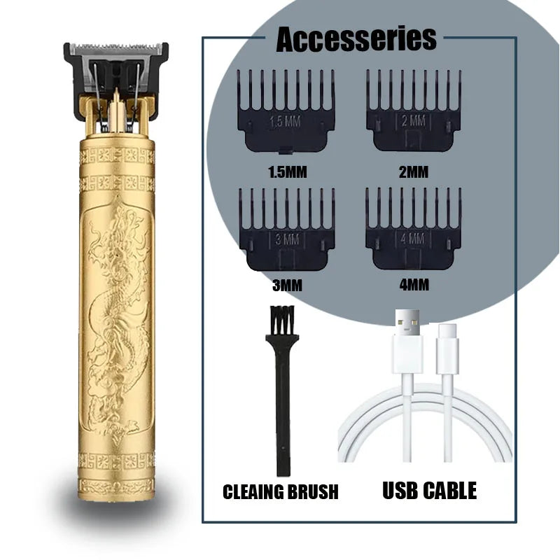 Vintage T9 Rechargeable Hair Clipper & Trimmer for Men