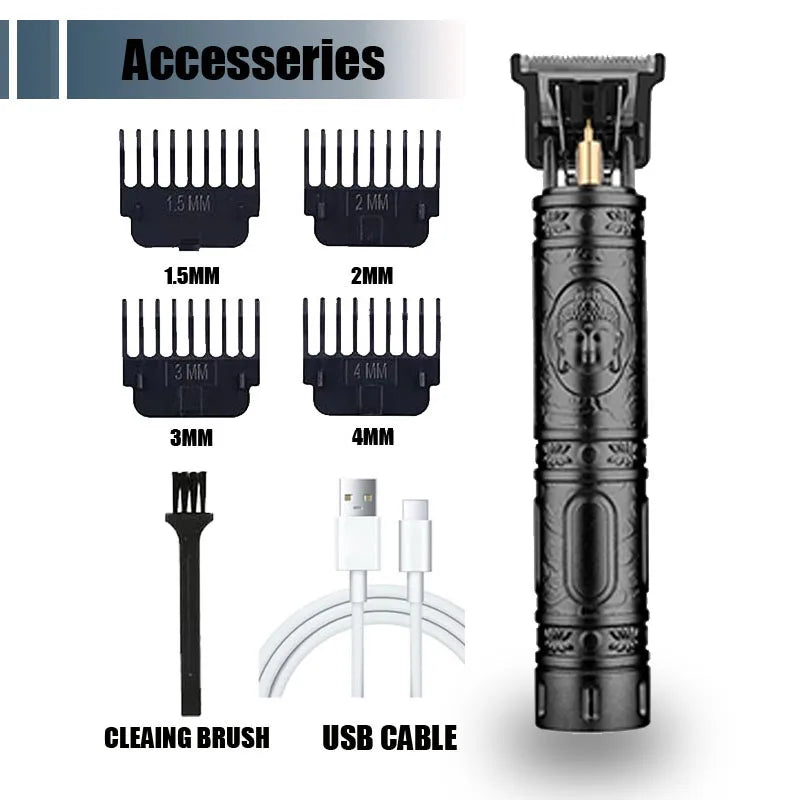 Vintage T9 Rechargeable Hair Clipper & Trimmer for Men