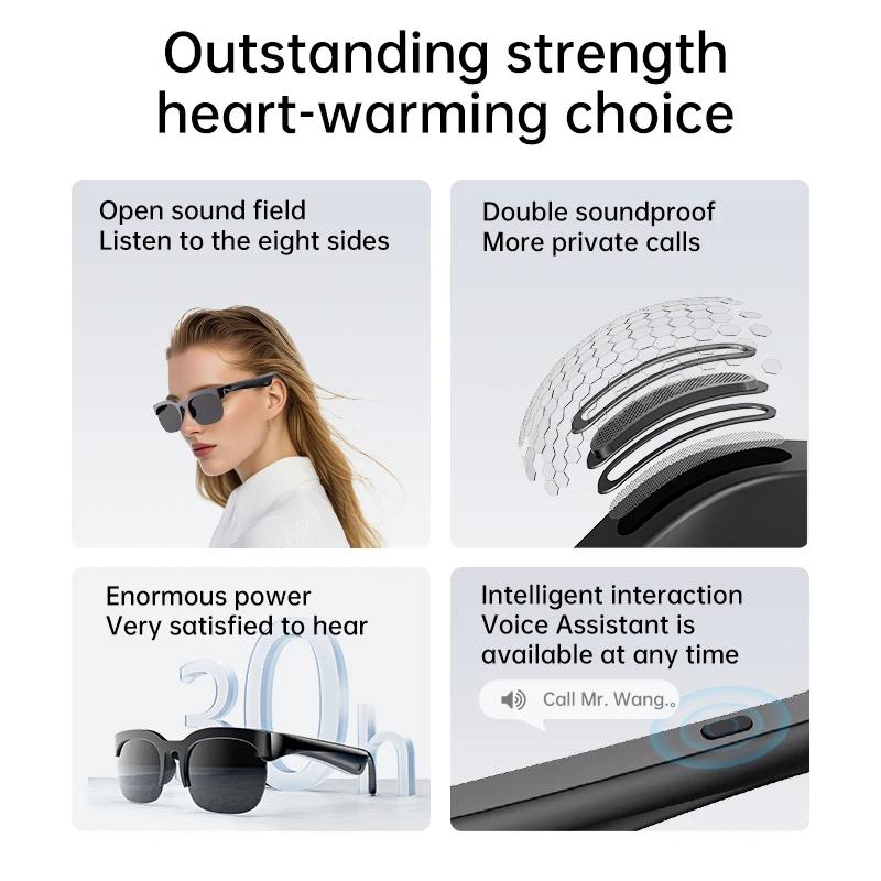 AI Smart Glasses – Bluetooth 6.0, Music, Calls & Real-Time Translation