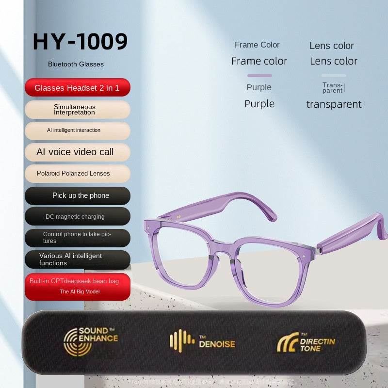 AI Smart Sunglasses – Bluetooth, Real-Time Translation & Open-Ear Audio