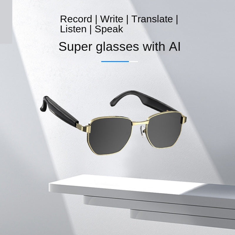 AI Smart Sunglasses – Bluetooth, Real-Time Translation & Open-Ear Audio