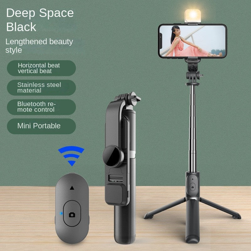 Bluetooth Selfie Stick with Tri-Color Fill Light & Tripod
