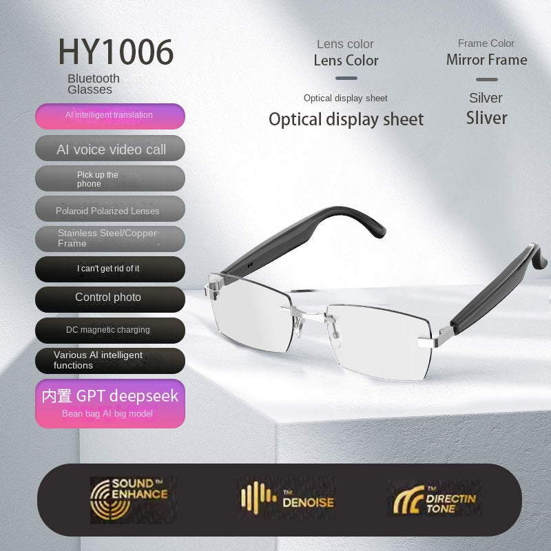 AI Smart Sunglasses – Bluetooth, Real-Time Translation & Open-Ear Audio