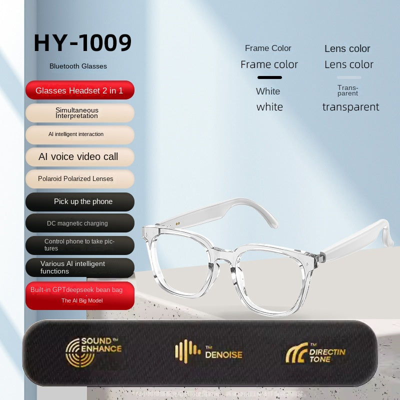 AI Smart Sunglasses – Bluetooth, Real-Time Translation & Open-Ear Audio