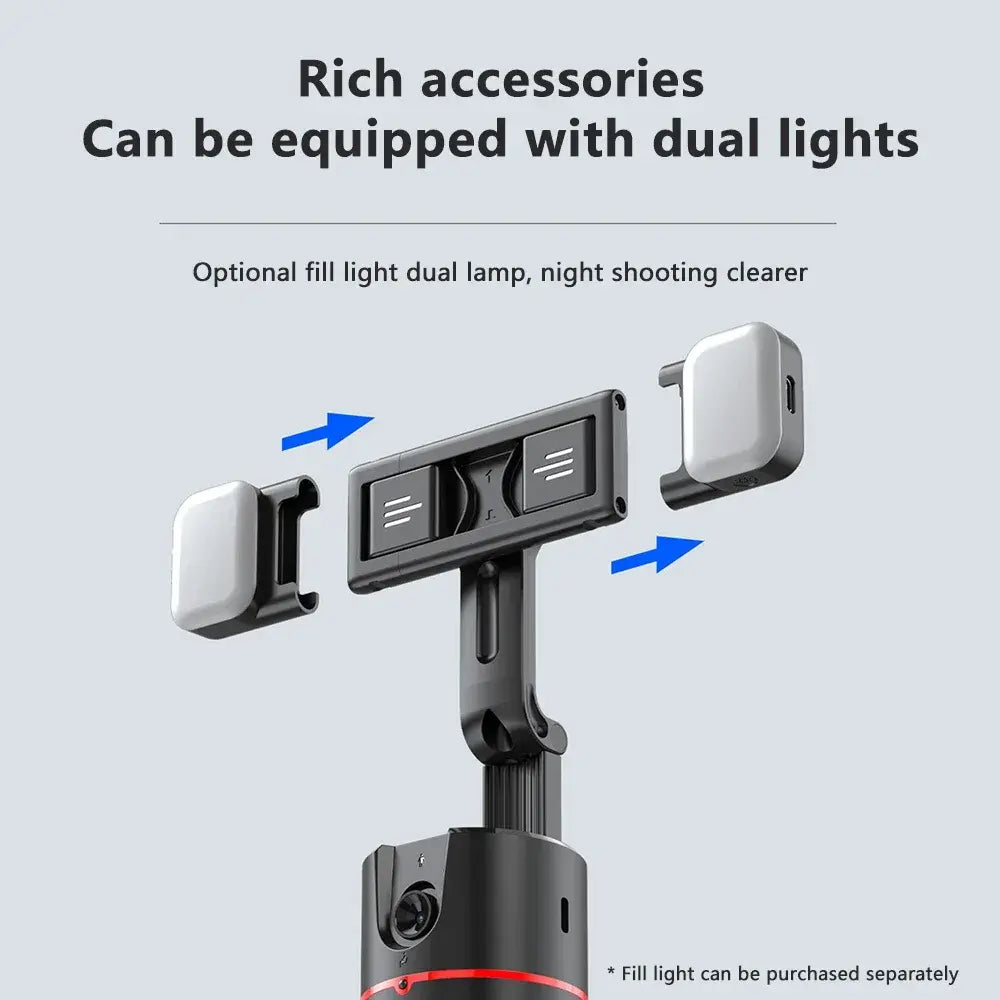 360° AI Face Tracking Gimbal Stabilizer with Gesture Control