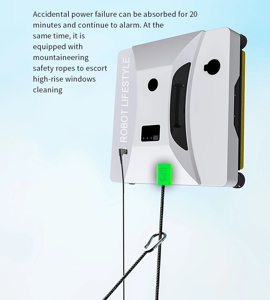 Robot Window Cleaner with Remote Control & Auto Spray