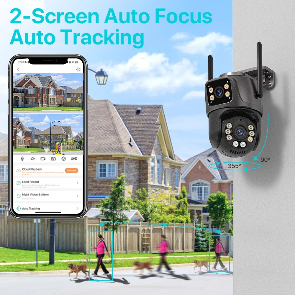 4K 8MP Outdoor WiFi PTZ Security Camera