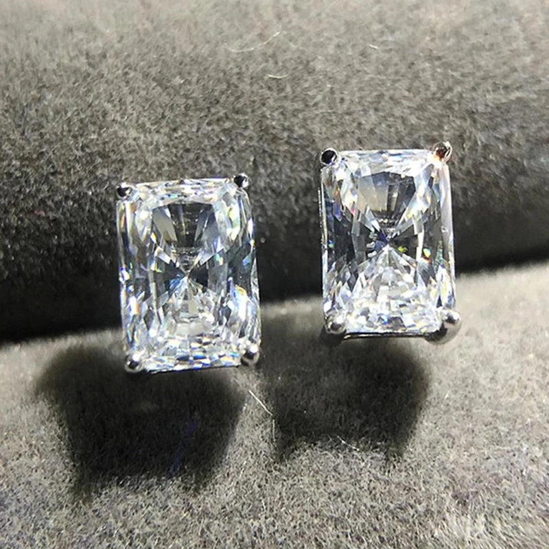 Shiny Oval CZ Stud Earrings for Women | Classic Elegance | Novexa