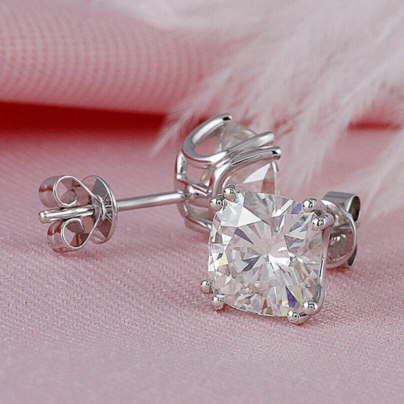 Shiny Oval CZ Stud Earrings for Women | Classic Elegance | Novexa