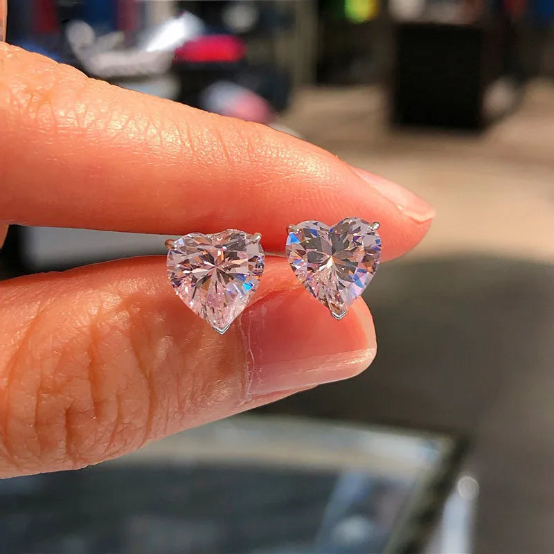 Shiny Oval CZ Stud Earrings for Women | Classic Elegance | Novexa