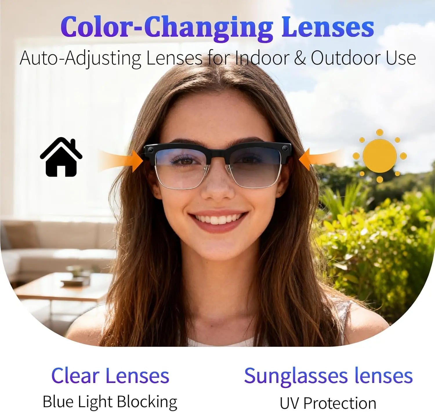 Smart Glasses 800W Pixel – Camera, AI Recognition & Language Translation