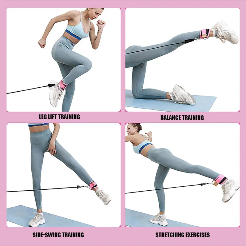 Ankle Strap Resistance Bands Set – Gym, Yoga & Workout
