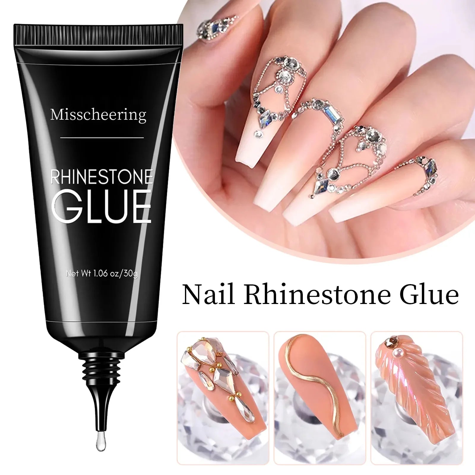 Super Strong Nail Rhinestone Glue – 30g | 3D Nail Art Gel