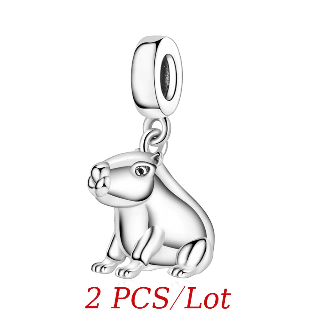 Cute Hanging Sloth Charm Fit Original Pan Bracelet DIY Women Jewelry Gift Sweet Animals Beads 2024 New Arrivals