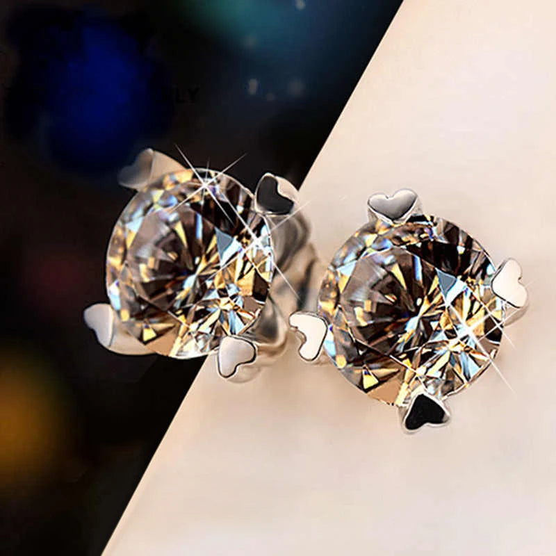 Shiny Oval CZ Stud Earrings for Women | Classic Elegance | Novexa