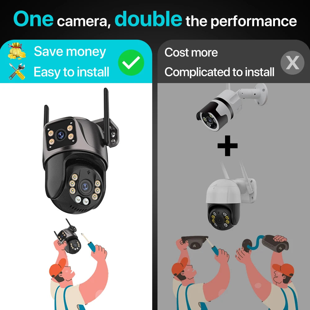 4K 8MP Outdoor WiFi PTZ Security Camera