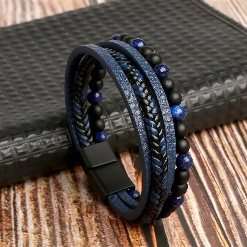 Men's Hand-Woven Leather Bracelet