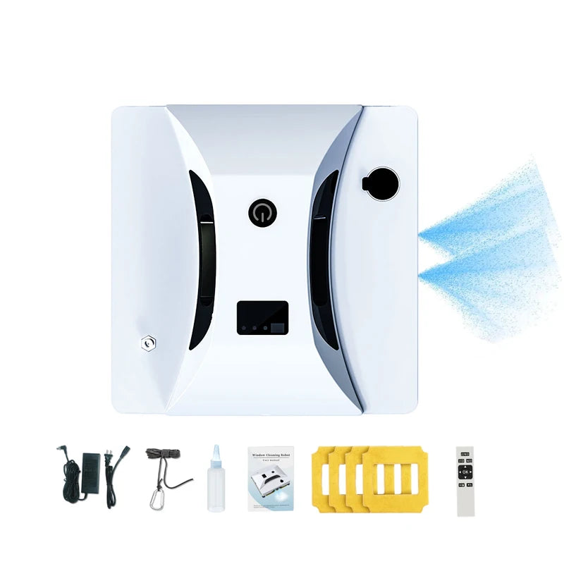 Robot Window Cleaner with Remote Control & Auto Spray
