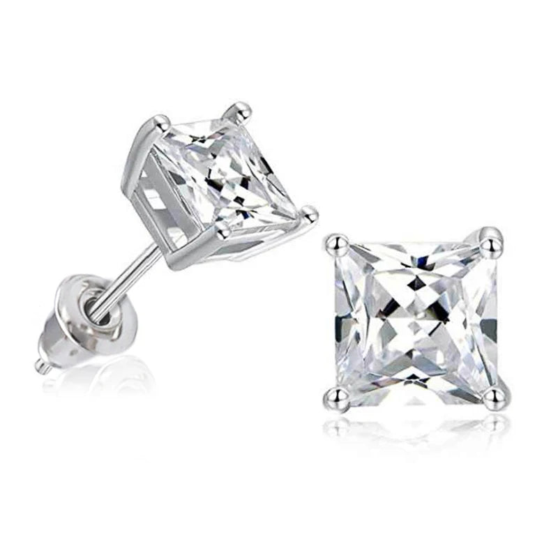 Shiny Oval CZ Stud Earrings for Women | Classic Elegance | Novexa