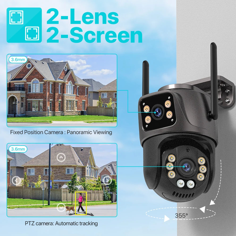 4K 8MP Outdoor WiFi PTZ Security Camera
