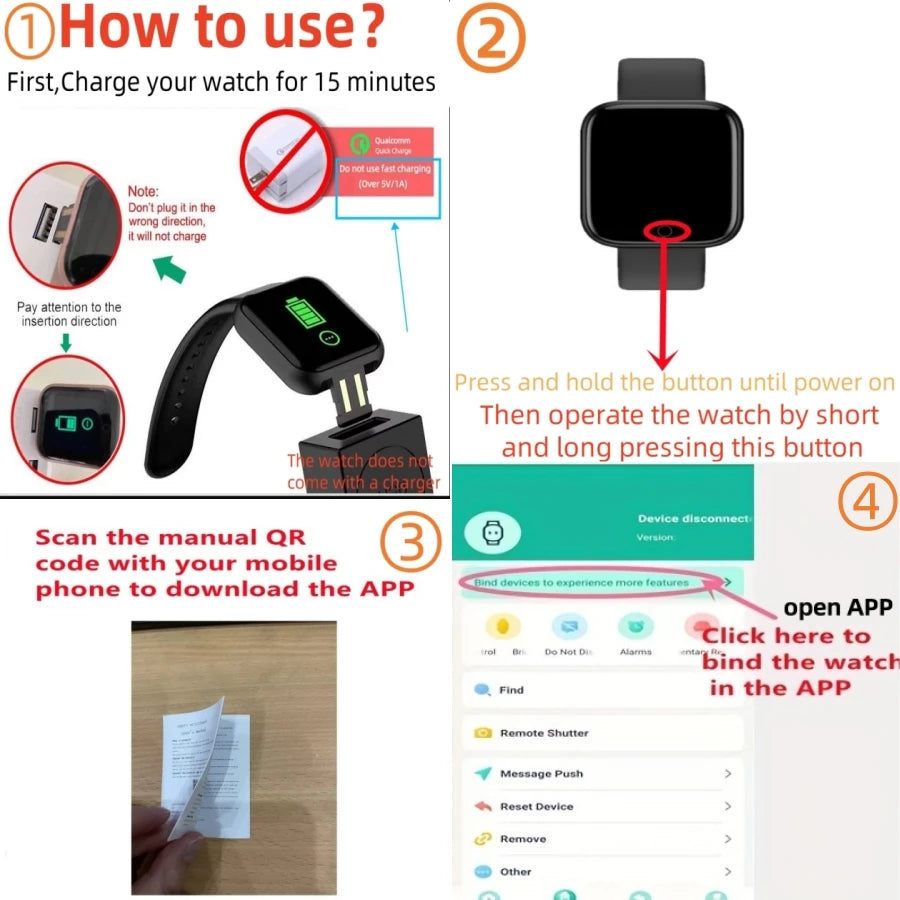 D13 Smart Watch – Fitness Tracker, Sleep Monitor & Bluetooth