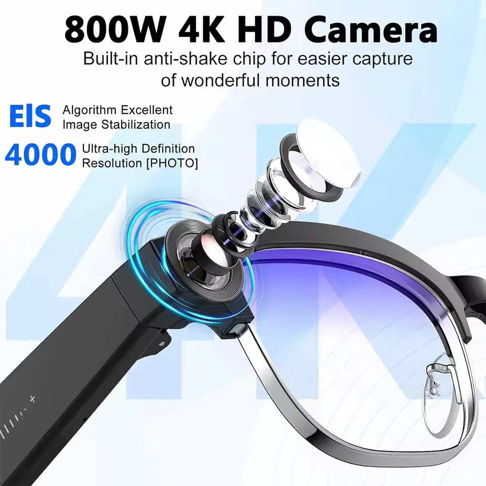 Smart Glasses 800W Pixel – Camera, AI Recognition & Language Translation