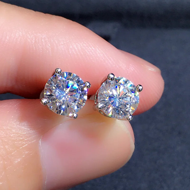 Shiny Oval CZ Stud Earrings for Women | Classic Elegance | Novexa