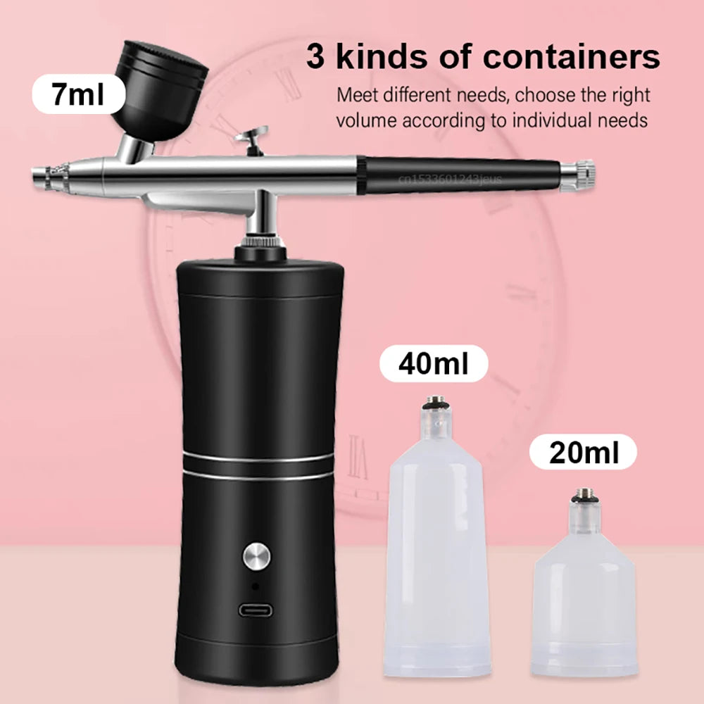 Airbrush with Compressor Airbrush Painting Mini Spray Gun for Painting Wireless Electric Paint Gun Airbrush Kit with Compressor