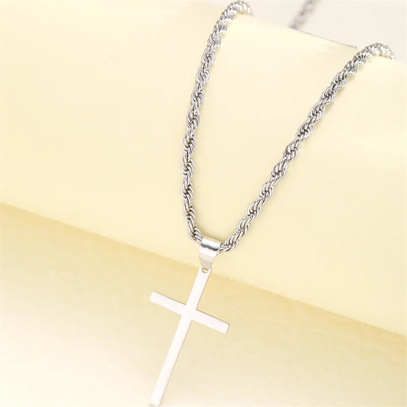 Cross Pendant Necklace – Gold Tone | Unisex