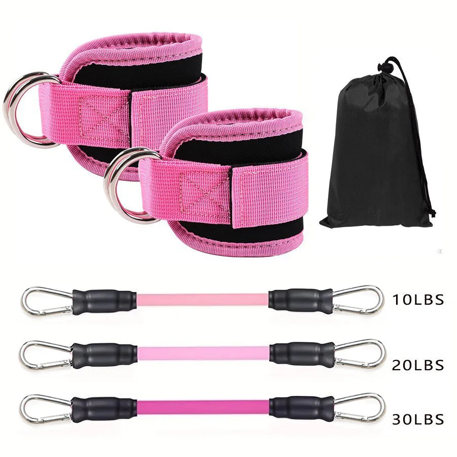 Ankle Strap Resistance Bands Set – Gym, Yoga & Workout