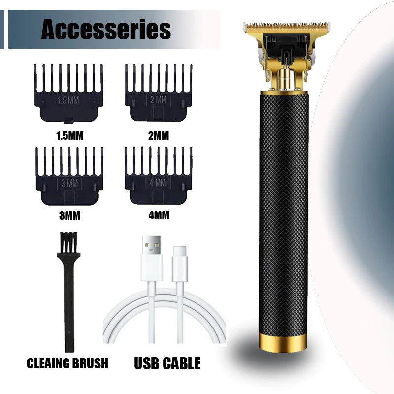Vintage T9 Rechargeable Hair Clipper & Trimmer for Men
