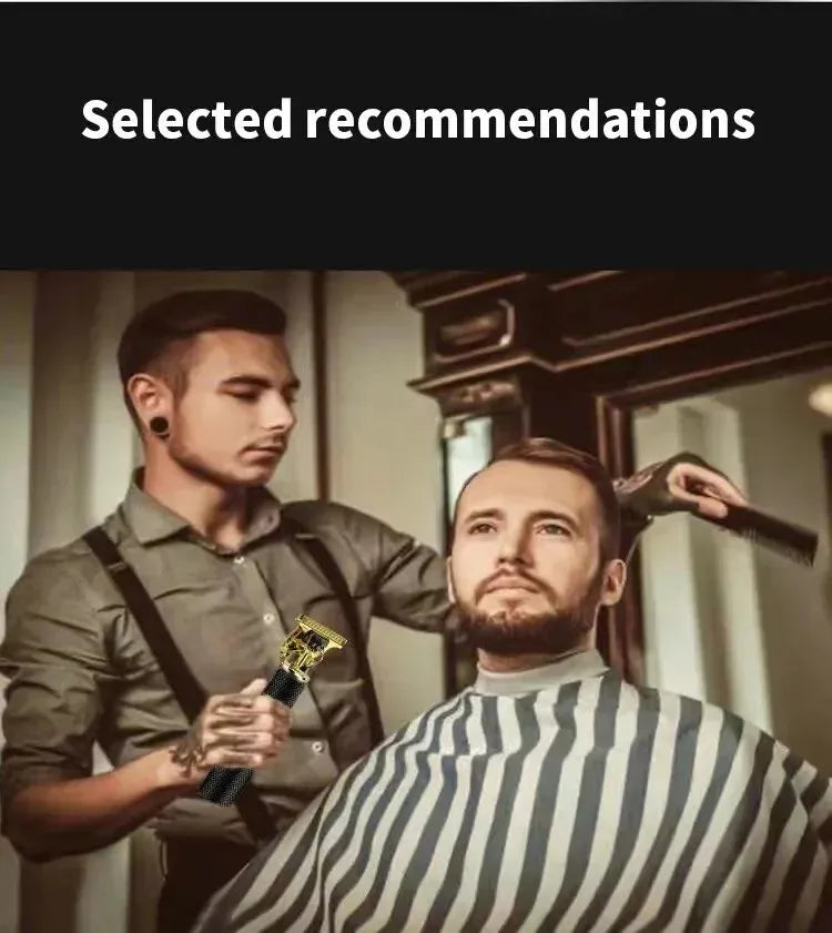 Vintage T9 Rechargeable Hair Clipper & Trimmer for Men
