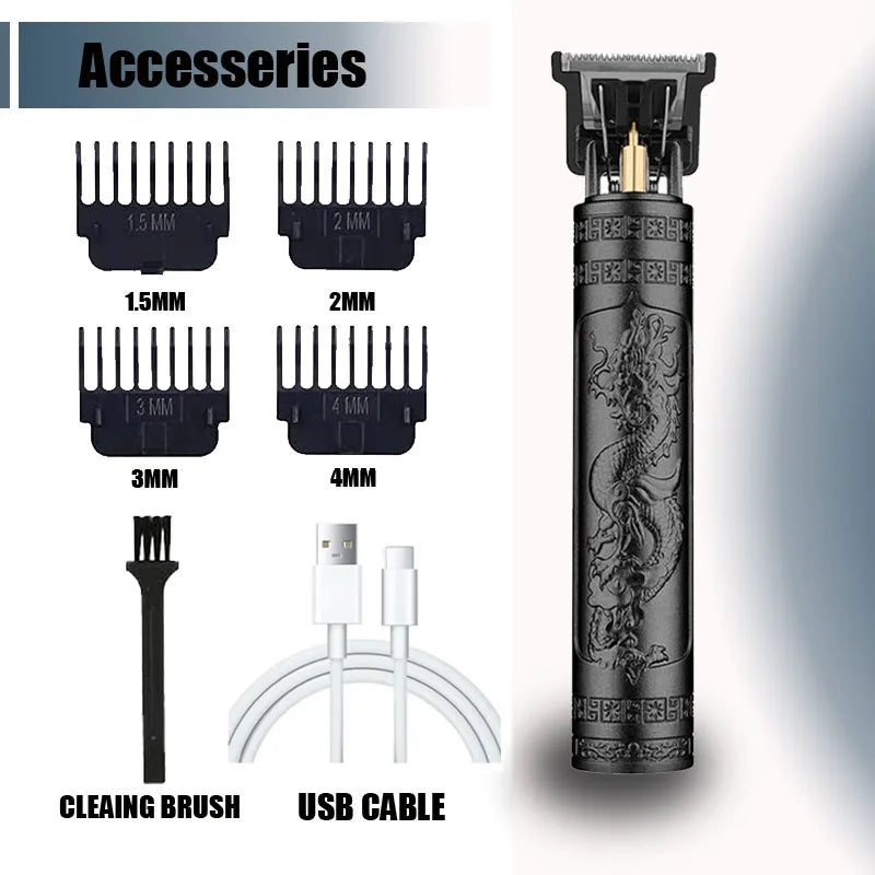 Vintage T9 Rechargeable Hair Clipper & Trimmer for Men