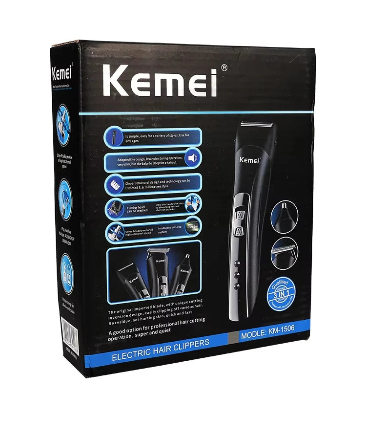 Kemei KM-1506 3 in 1 Electric Hair Clipper